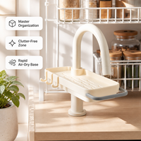 Support de rangement multi-usages pour robinet de salle de bain, organiseur d'évier de cuisine pour savon et éponge