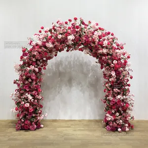 GNW 2023 nuovo design per eventi nuziali decorazione ad arco artificiale con fiori a forma di rosa