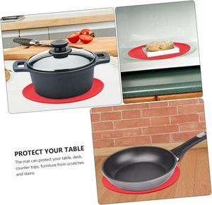 Diameter 30cm Round Shape Silicone <b>Microwave</b> Oven Baking Mat Silicone <b>Heat</b> Resistant Multifunctional Mat Dia12" - Product Image 4