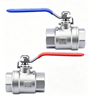 Válvula de bola de paso completo de 1-1/2'' NPT hembra de acero al carbono fundido de alta resistencia para tuberías de agua, aceite y gas con manija WOG1000 (2 piezas) OEM 650