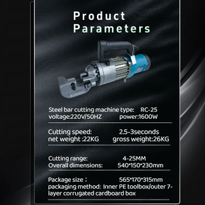 Mesin Konstruksi Listrik Portabel-Penjepit Pemotong Hidrolik Genggam Kecil untuk Memotong Batang Baja/Pipa Baja di Lapangan - Product Image 5