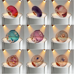 Set de Cuentas de Plata S925ALE de Alta Calidad al por Mayor, Cuentas de Plata y Oro Rosa para <span class=keywords><strong>Abalorios</strong></span> DIY de Margaritas y Magnolias, Regalos para Mujer - Product Image 3