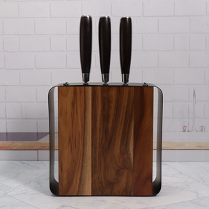 Support magnétique en bois pour couteaux, organisateur transparent pour cuisine, couteau à découper, couteau de boucher - Product Image 1