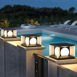 Lampada <span class=keywords><strong>Solare</strong></span> da Esterno per Pilastri, Impermeabile, per Recinzioni, Ingressi, Giardini, Stile Europeo - Product Image 6