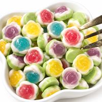 Bonbons gélifiés acidulés en forme de rose 3D halal personnalisés, saveur fruitée, bonbons et confiseries en vrac, vente en gros