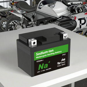KUCHERカスタマイズ12V 1.7Ahナトリウムイオンオートバイバッテリーパック流出しやすい始動YTX4A + ハード始動鉛酸 - Product Image 1