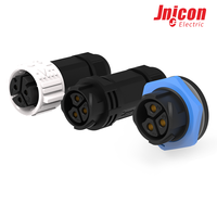 Connecteur étanche IP67 M25 3 broches 50A 500V à verrouillage par pression, plaqué cuivre argenté, température de fonctionnement -40~+105°C, mâle/femelle