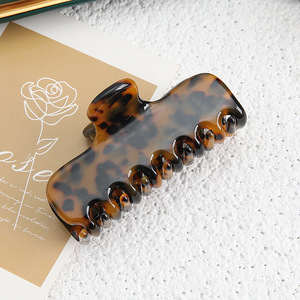 YJL Molletta per Capelli da Donna Stile Coreano Francese, Geometrica Rettangolare in Acetato, Leopardata Retrò, Personalizzabile, di Tendenza - Product Image 6