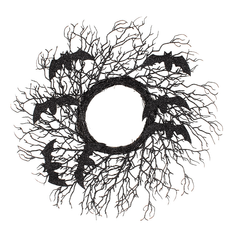 Couronne de chauve-souris noire
