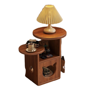 Nordic Import Solid Wood Bedroom Side Cabinet Simple Modern Storage Nest for Pine <strong>Log</strong> for Living Room Cat Bed Design - Product Image 6