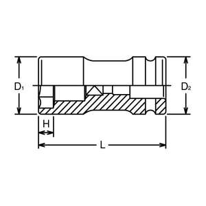 KOKEN - 18316M-35X17 Enchufes métricos de impacto de 1 ''para camión-EAN 4991644439997 ENCHUFES DE IMPACTO Y ACCESORIOS - Product Image 2