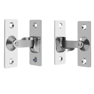 Stainless Steel Door Latch 304 Keyless Brushed Minimalist Design For Bathroom Sliding Door <b>Lock</b> Easy Installation - Product Image 1