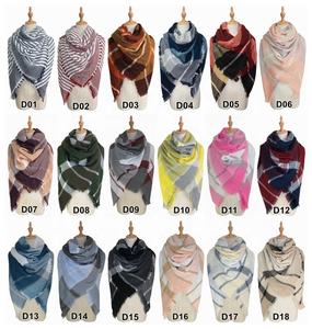 2021 Offre Spéciale 117 couleurs stock carré grand surdimensionné cape d'hiver tartan <span class=keywords><strong>plaid</strong></span> couverture écharpe - Product Image 3