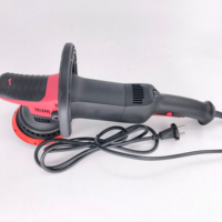 Polisseuse de voiture J0592 900W DA 120V Prise UL | Orbit de 15 mm, plaque de support rouge de 5 pouces avec logo, 6 vitesses, 1700-4800 tr/min, pour le detailing automobile