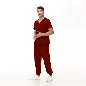 Ensemble d'uniformes médicaux extensibles de haute qualité à manches courtes pour femmes, idéal pour les professionnels de la santé et les spas - Product Image 1