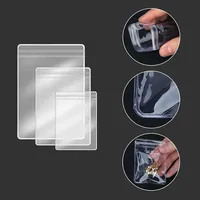 Emballage de petite perruque rose clair personnalisé pochette à fermeture éclair sac pvc sacs zip-lock auto-scellants pour bijoux en plastique