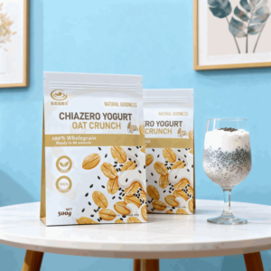 Céréales d'avoine croustillantes au <span class=keywords><strong>yaourt</strong></span> et aux graines de chia, collation instantanée d'avoine intégrale - Product Image 3