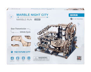Robot ime Rokr Handmade Assem ble <span class=keywords><strong>Toys</strong></span> LGA01 Marmor Run Puzzle 3D Diy Holz puzzle für Erwachsene für Drops hipping