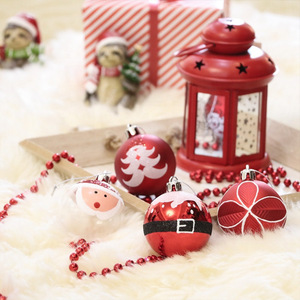 Luxury Customized Plastic Christmas Tree Ball Ornaments 6cm Hand-painted Shatterproof Home Decorations Indoor - Product Image 2