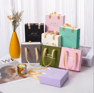 10*10*3,5 cm Schmuck karton Luxus Lila Schmucks cha tullen mit Griff zum Verpacken von Schmuck ohrringen Halskette - Product Image 1