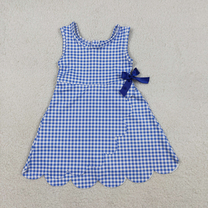 Vestido de yoga para niñas pequeñas, con cremallera, sin mangas, con borde festoneado, de spandex suave/algodón orgánico, ropa deportiva a la moda. - Product Image 3