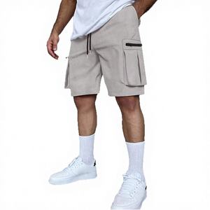 Pantalones Cortos de Verano para Hombre, de Lino Tejido, Color Sólido, Estilo Casual, Multibolsillos, de Secado Rápido, para Trabajo en la Montaña - Product Image 3