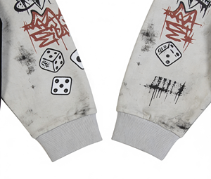 Sudadera con capucha y cremallera para hombre, con gráfico de calavera y pedrería, estilo oversize, streetwear gótico - Product Image 4