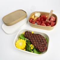 Boîtes d'emballage personnalisées avec logo imprimé, salades, sushis, en-cas, chips, poulet frit, hamburgers, pop-corn, boîte d'emballage alimentaire en papier kraft blanc