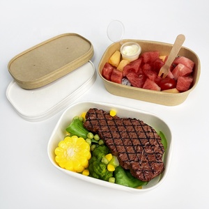 Özel LOGO baskılı ambalaj kutuları salata suşi aperatifler cips kızarmış tavuk <span class=keywords><strong>burger</strong></span> patlamış mısır beyaz Kraft kağıt ambalaj yiyecek kutusu - Product Image 4