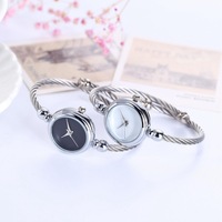Antike Glaszeiger-Anzeige Minimalistische Damen-Luxus-Modeuhr mit Quarzwerk und Legierungsarmband - Geschenk