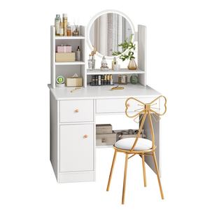 Table de maquillage moderne et <span class=keywords><strong>pratique</strong></span> avec meuble de rangement Table de toilette intégrée Style tendance pour <span class=keywords><strong>petit</strong></span> salon pour appartements - Product Image 5