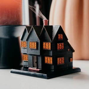 New <b>Black</b> House Incense Burner Religious Fairy Christmas Tabletop Home Ornaments Eco-Friendly <b>Epoxy</b> <b>Resin</b> Crafts Handmade - Product Image 1