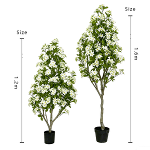 Jazmín Artificial de Alta Calidad con Flores Blancas de Plástico, Hojas Artificiales Realistas, 160 cm de Altura, Personalizable - Product Image 5