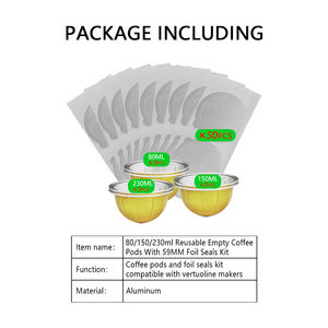 1SET Prix de gros Capsule de café réutilisable compatible avec la machine à expresso Vertuoline Vertuo avec joints en feuille de 59mm - Product Image 6