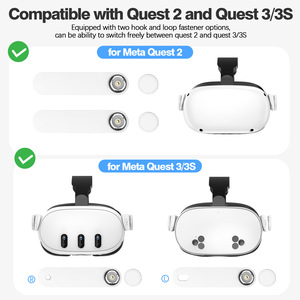 Accessoire de jeu de bandeau VR longue durée de grande capacité de conception ergonomique avec batterie 10000mAh filaire pour <span class=keywords><strong>Meta</strong></span> <span class=keywords><strong>Quest</strong></span> <span class=keywords><strong>2</strong></span>/3/3s - Product Image 5