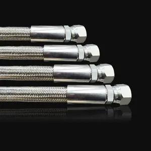 13MM DN13 Flexible Ultra-high Pressure Stainless Steel Braided Teflon-Hose / PTFE Hose