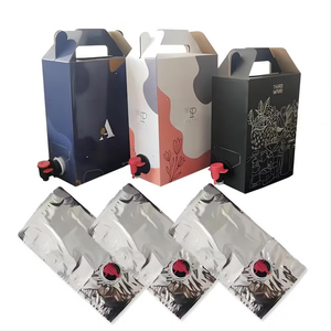 Conveniente babero de papel de aluminio caja de papel personalizada <span class=keywords><strong>vino</strong></span>/jugo/bolsa de Soda en caja 1l con <span class=keywords><strong>grifo</strong></span> - Product Image 2
