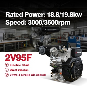 26hp 27hp làm mát bằng không khí đôi 2 xi lanh nhỏ động cơ diesel trục côn được sử dụng cho máy bay trực thăng, xe máy, Thuyền Nhỏ - Product Image 2