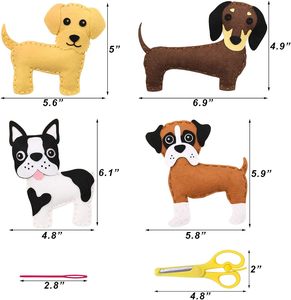 ชุดงานฝีมือสำหรับเด็ก Perfect Kraft Puppy Craft Kit ชุดเย็บปักถักร้อยและงานประดิษฐ์ DIY ตุ๊กตาสุนัขทำจากผ้าสักหลาด สำหรับเด็กหญิงและเด็กชาย - Product Image 2