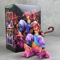 Figura de Anime GZ117 GK, Estatua de Guerrero SSJ4 en Pose Sentada con Base, Modelo de PVC, Decoración de Escritorio, Adorno Coleccionable, Regalo