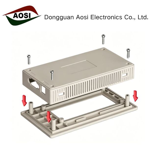 AOSI Custom All-in-One 173*94*30 mm ABS Plastic Display Enclosure for PLC 485 Text Screen Controller