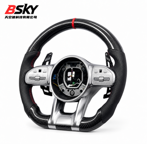 Volante Deportivo de Fibra de Carbono de Alta Calidad para <span class=keywords><strong>Mercedes</strong></span>-Benz C E S CLA <span class=keywords><strong>G</strong></span> <span class=keywords><strong>LA</strong></span> GLC GLE <span class=keywords><strong>G</strong></span> LS W205 W213 W222 W177, en Cuero - Product Image 2