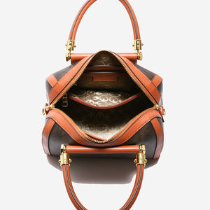 กระเป๋าสะพายไหล่ทรงหมอนลายเรขาคณิตสำหรับผู้หญิง วัสดุ PU ความจุเยอะ ดีไซน์หรูหรา ปิดด้วยซิป ซับในโพลีเอสเตอร์ รุ่น 596-1 - Product Image 2