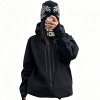 Veste 3L pour femmes, fonctionnelle, imperméable, respirante, coupe-vent, coutures thermosoudées, randonnée, pêche, cyclisme, toutes saisons, C0 DWR, découpe laser