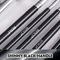 15 Pcs Set Kuas Rias Mata Bulu Kambing Hitam Premium Presisi Profesional untuk Detailing Eyeshadow, Eyeliner, dan Pembentukan Alis