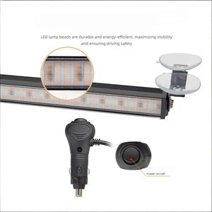 Barra de Luces de Advertencia de Tráfico, 144 LED Ámbar Blanco, Luces Estroboscópicas de Emergencia Intermitentes para el Parabrisas Interior - Product Image 3