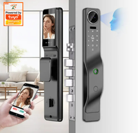 Kunci Pintu Pintar WiFi Sidik Jari Harga Pabrik dengan Interkom Wajah 3D untuk Pintu Kayu, Opsi Penyimpanan Data Cloud Kartu