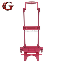 Promotion Vente en gros Valise enfant personnalisée en fer, télescopique, colorée, durable, avec poignée de chariot à tube unique, roue en PU et base pliable simple