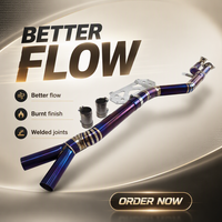 Tuyau d'échappement intermédiaire en titane haute performance Ecnal pour BMW G80 G82 M3 M4 S58 3.0T 89mm 3.5 pouces (modèles 2021 et plus)