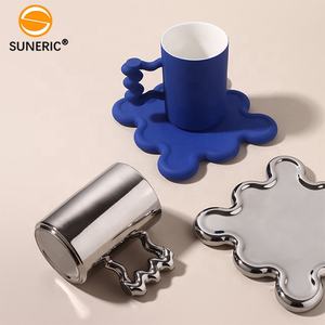 แก้วมัคเซรามิกนอร์ดิกขนาด<span class=keywords><strong>300</strong></span>มล. มีเอกลักษณ์เฉพาะถ้วยกาแฟชาสีฟ้าและจานรองชุดของขวัญ - Product Image 3